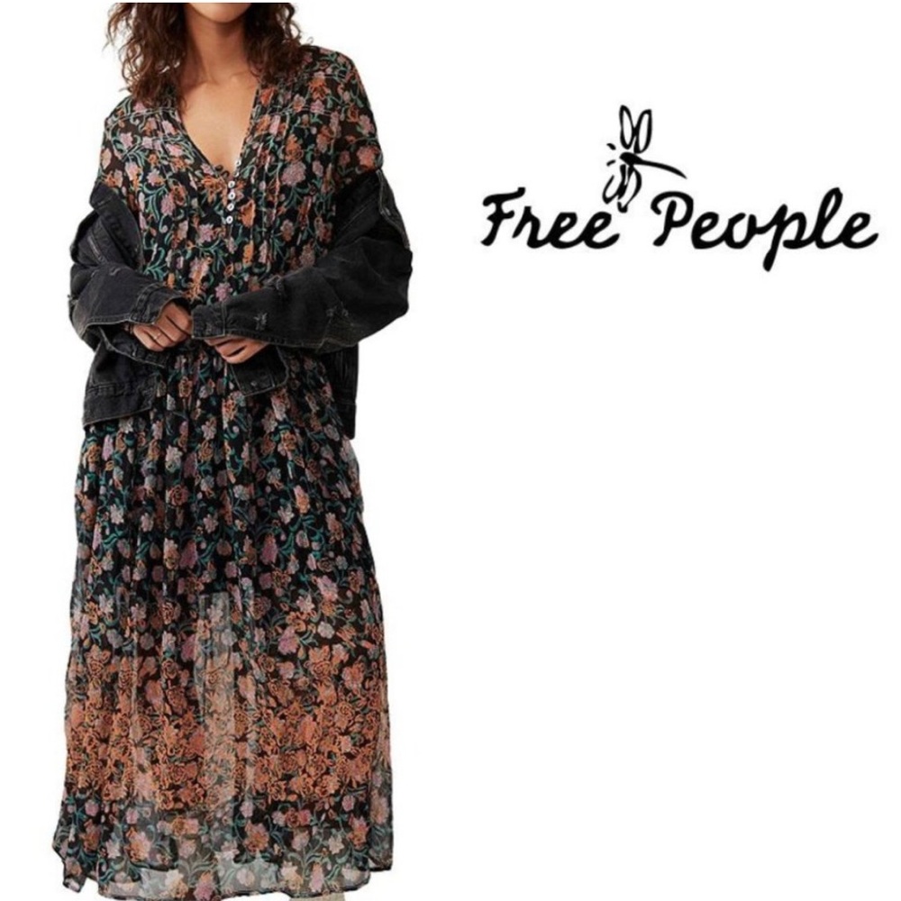 Free People See it Through Maxi Dress…size XS…NWT